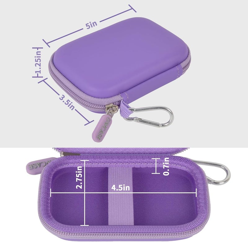 GWCASE Case Compatible with Samsung T9/ T7/ T7 Shield Portable SSD 1TB 2TB 4TB External Hard Drive, Storage Travel Carrying Holder Organizer for Solid State Drives & USB Cable (Box Only)-Purple - Image 4